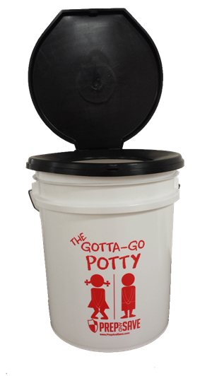 Bucket Potty Gotta-Go-Potty Portable Toilet with Lid, Honey Bucket, Port-a-Potty ...